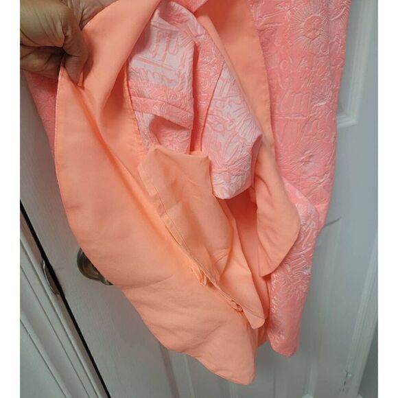 Lilly Pulitzer Peachy Pink Word On The Street Jacqua Dress S:10 - Picture 8 of 12